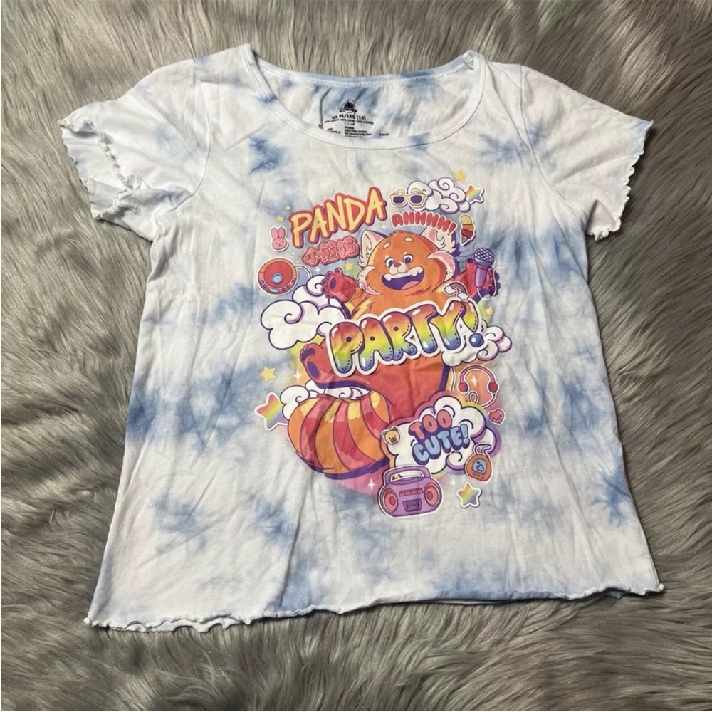 Disney Turning Red Panda Tie Dye Girls Shirt XL